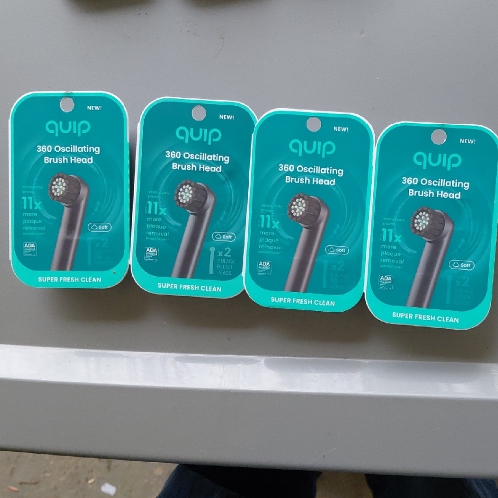quip 360 Oscillating Brush Head 4-Pack - Teal